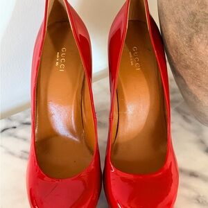 Gucci Red Patent Leather Pumps